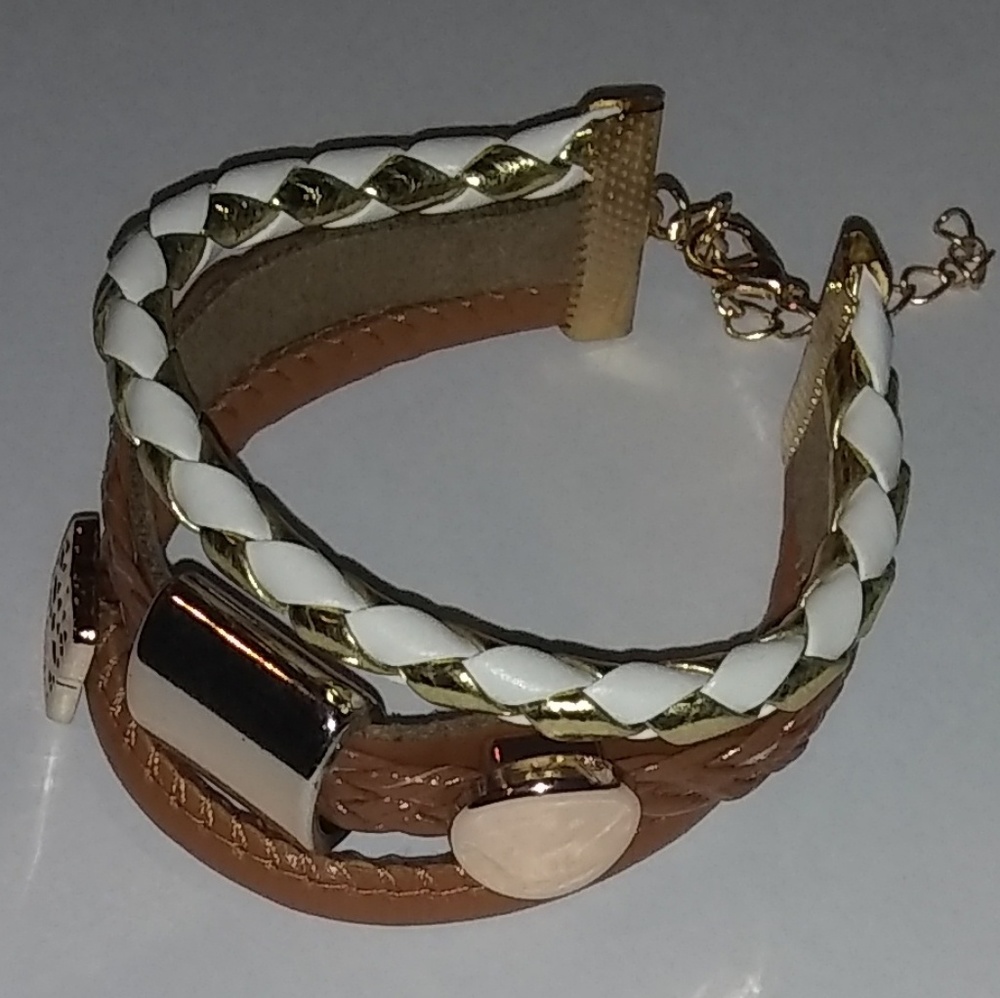 ♾Infinity Leather Charm Cuff Bracelet